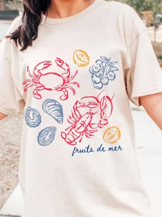 Tops - Funny Ocean Shirt, Summer Tee, Cute Gift For Summer